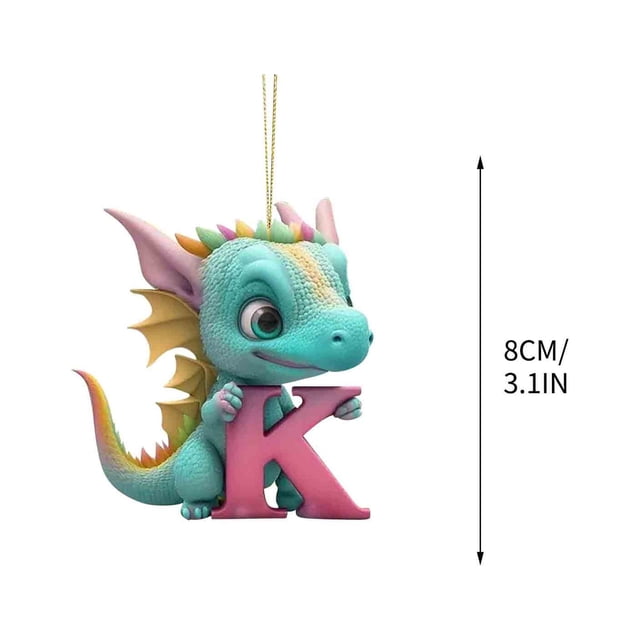 English 26 Letters Flying Baby Small Pendant Flat Acrylic Car Pendant Home Decoration Pendant
