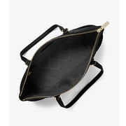 Michael Kors Women Lady Large Leather Shoulder Tote Handbag Purse Bag Black Gold