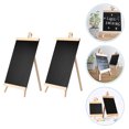 thumbnail image 4 of 2Pcs Rustic Tabletop Chalkboard Wooden Chalkboard Sign Decorative Bulletin Board, 4 of 8