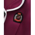 thumbnail image 6 of YONGHS Boys Girls Japanese Korean School Uniform Long Sleeves Shirt Blazer Suit with Mini Skirt Pants Tie Girls Burgundy 8-10, 6 of 7