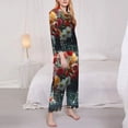thumbnail image 3 of Lsque Vibrant Bouquet Waterfall Pattern Long Sleeve Pajama Set for Women - Soft 2-Piece Sleepwear and Loungewear Set with Pockets, Comfy Nightwear-X-Large, 3 of 7