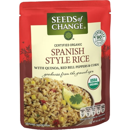 SEEDS OF CHANGE Organic Spanish Style Rice, 8.5oz (Best Spanish Rice Brand)