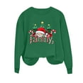 thumbnail image 5 of Womens Christmas Tops Funny Round Neck Long Sleeve Christmas Tree Printed Shirts Casual 2025 Fall Xmas Tunic Blouse Green S, 5 of 6