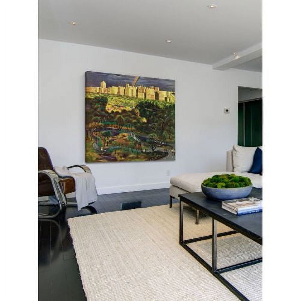"Central Park Rainbow" Painting Print on Canvas