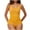 Yellow, variant on Riecok Bodysuits for Women Plus Size Stretchy Adjustable Strap Sleeveless Jumpsuits Butt Liftings Workout Shapewear