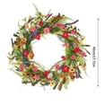 thumbnail image 3 of HuiXinOu Door Wreath, Small Rose and Ring Spring Summer Decoration, Artificial Flower Hanging Decor for Front Door Home, 3 of 7