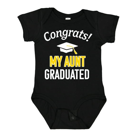 Inktastic Congrats My Aunt Graduated with Cap Boys or Girls Baby Bodysuit