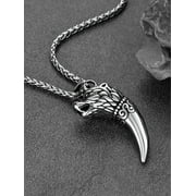 FaithHeart Wolf Tooth Necklace for Men Punk Tribal Fang Totem Amulet Pendant Necklace Animals Protectoion Jewelry Christmas Jewelry Gift for Son Brother Christmas