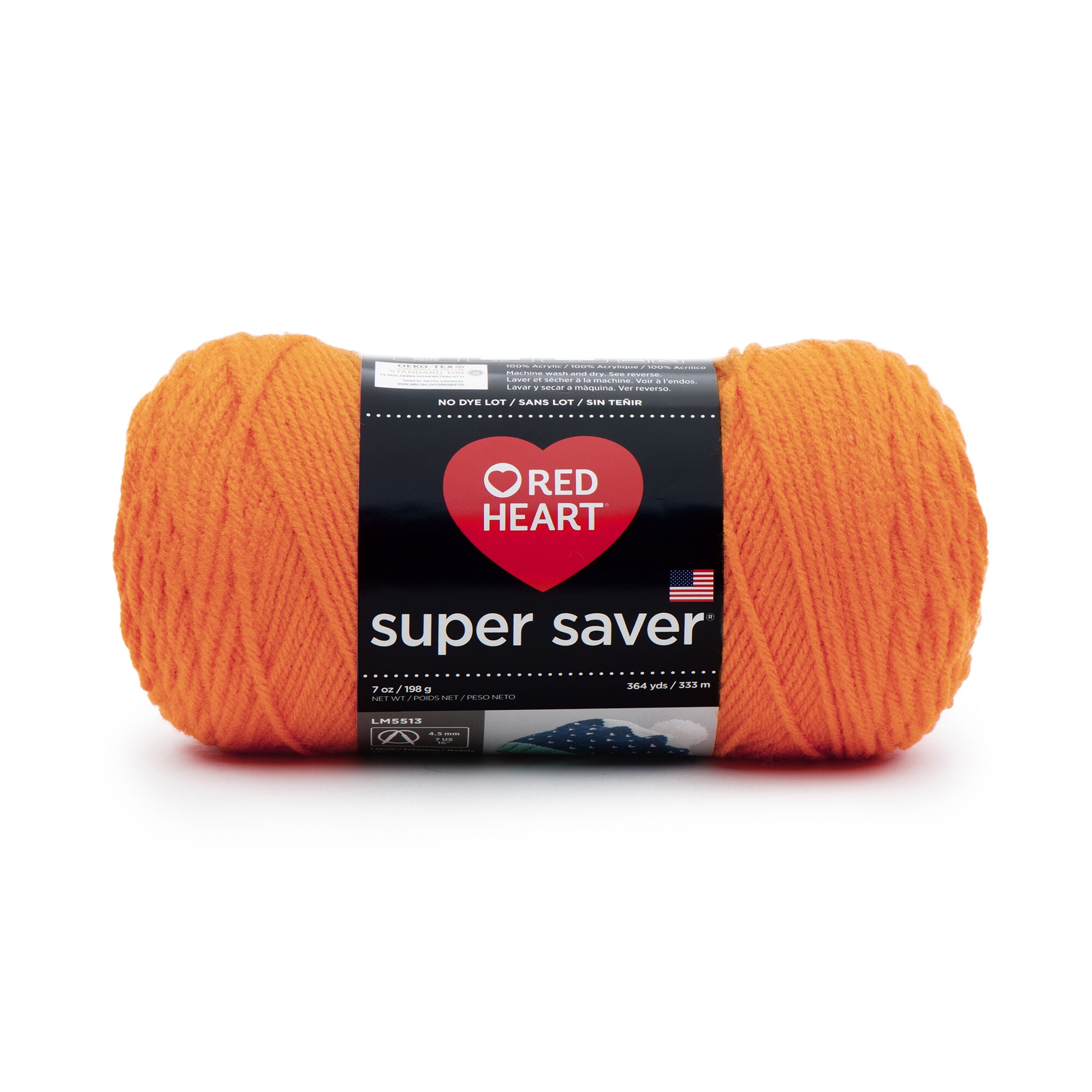 Red Heart Super 4 Medium Acrylic Yarn, Pumpkin 7oz/198g, Walmart.com