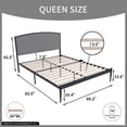 thumbnail image 4 of Relax & Rejuvenate  Platform Metal Bed Frame, Simple Design, Linen-Covered Curved headboard, Metal Frame and Foot, Easy to Assemble and noiseless (Light Gray, Queen (U.S. Standard)), 4 of 11