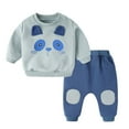 thumbnail image 3 of Esaierr Baby Boys Clothes Sweatshirt Tracksuit 2PCS Outfit Infant Cute Cartoon Long Sleeve Sweatsuit + Sweatpants Spring Fall Set 2- 24 Months, 3 of 9