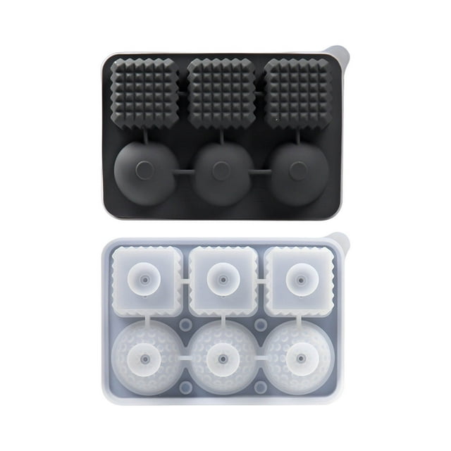 Ovzne Ice Tray With 6 Ice Compartment Convenient Ice Tray Unique Mould With Lid Ice For Chilling Beverage On Clearance