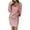Pink, variant on Women’s Dresses Summer 2024 Sexy Solid Sequined Stitching Shining Club Sheath Long Sleeved Mini Dress S-5XL