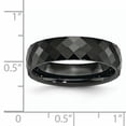 thumbnail image 6 of Ceramic Black 6mm Faceted Polished Band, 6 of 10