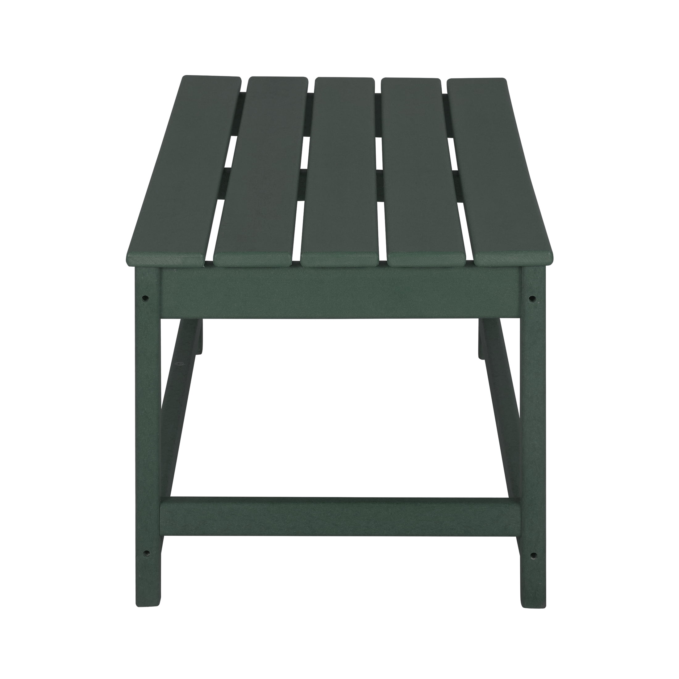 WestinTrends Malibu 3-Pieces Outdoor Table Set, Includes 1 Coffee Table and 2 Side Table, All Weather Poly Lumber Adirondack Patio Furniture Set, Dark Green