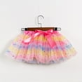 thumbnail image 4 of Toddler Girl Mesh Tutu Skirt Colorful Plush Ball Layered Tulle Skirt Princess Birthday A-Line Dance Skirt+Headband White Tutu Skirt for Girls, 4 of 6