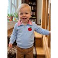 thumbnail image 4 of RUINIXCW Toddler Baby Boy Girl Back to School Outfit Spring Fall Winter Sweatshirt Infant Boy Girl Clothes Apple Half Zip Collar Long Sleeve Shirt Top, 4 of 10