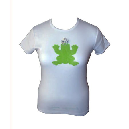 My Flat in London White Short Sleeve Green Crowned Prince with Rhinestone T-Shirt - (Best Offers On Clothes)