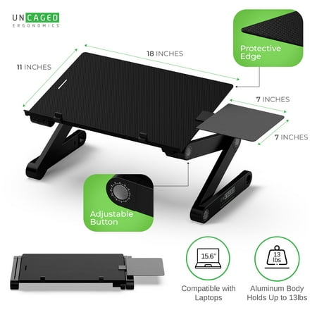 Uncaged Ergonomics - WorkEZ Keyboard Tray - Black