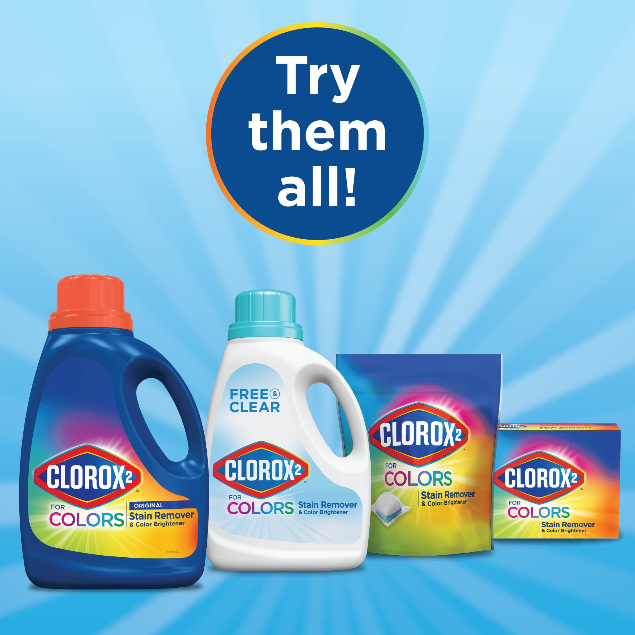 Clorox 2 for Colors Stain Remover and Laundry Additive, Bleach Free, Original, 33 Fluid Ounces