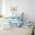 thumbnail image 4 of Jellyfish Comforter Set 7 Piece Bed in a Bag Twin,Teal Blue Ocean Beach Coastal Bedding Set Starfish Octopus Tentacles Sheet Sets with Comforter Creature Coral Bed Set,Kawaii Fish Room Decor, 4 of 4