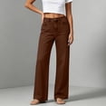 thumbnail image 4 of Women's Jeans High Rise Straight Leg Denim Pants with Pockets Casual Loose Trousers for Work and Daily Wear, 4 of 7