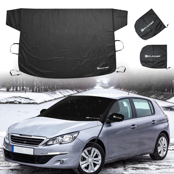 2win2buy Windshield Cover for Ice and Snow 600D Windproof Frost Windshield Cover for Cars with Side Mirror Protector Fit for SUVs, Vans, Trucks