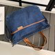 thumbnail image 5 of Bolso Denim Casual Hombro Correa Ajustable con Asa Clutch Azul Oscuro Azul, 5 of 8