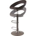 thumbnail image 3 of Winsome Wood Bali Adjustable Swivel Stool, Woven Cappuccino Seat, 3 of 4