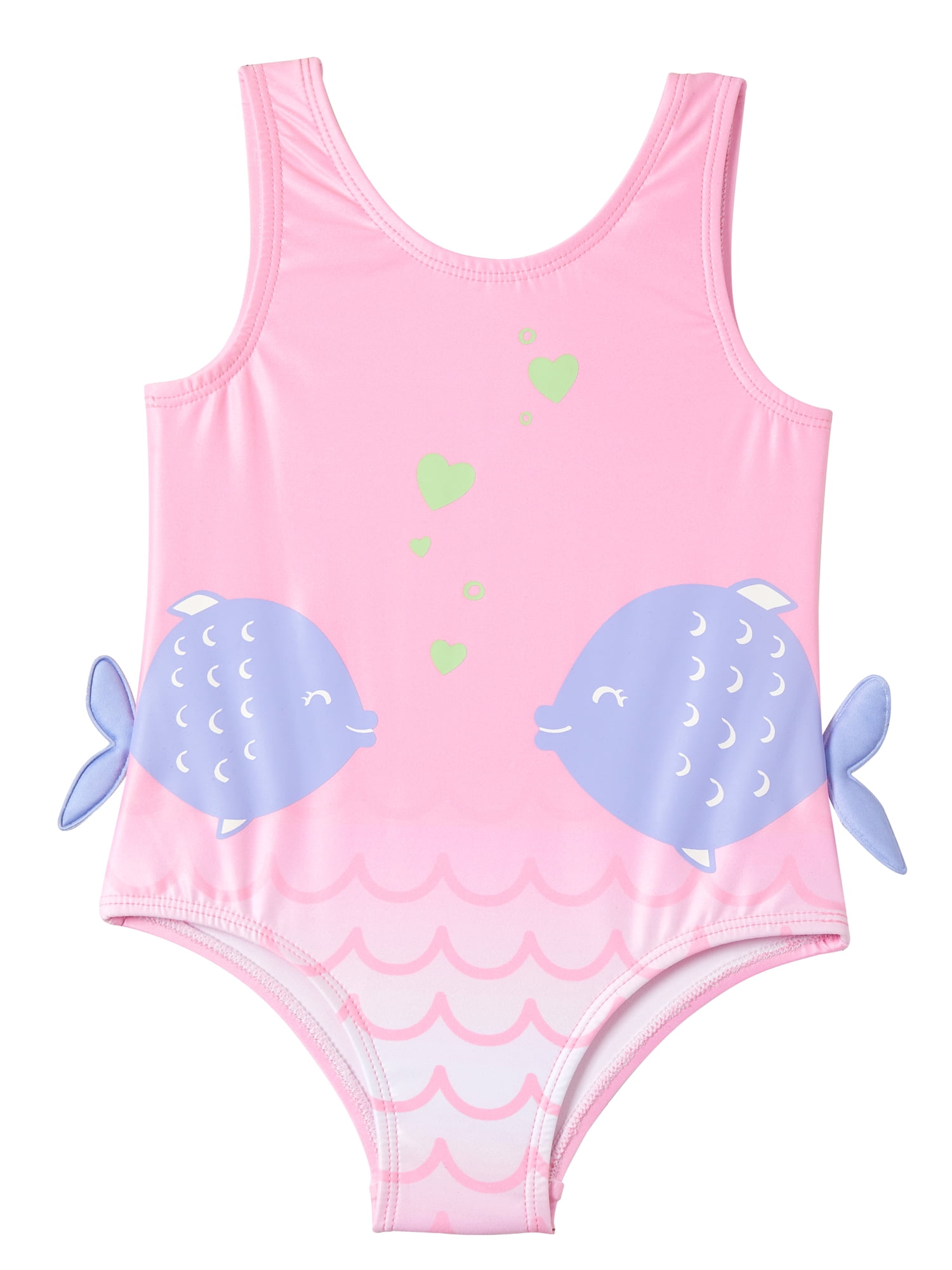 New PINK PLATINUM Toddler Girls Sizes 2T 3T 4T One-Piece Bathing Suits Blue Foil 