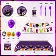 thumbnail image 6 of Halloween Paper Plates for Halloween Party Decoration Disposable Cups Napkins Table Cover Balloons Banner for Halloween Birthday Party Supplies Serve 20 Design4, 6 of 7