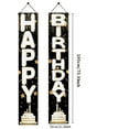thumbnail image 2 of 2PCS Happy Birthday Porch Sign Banner Black Gold Cake Theme Vertical Hanging Decoration for Front Door Outdoor Indoor Party Supplie Elegant Birthday Welcome Door Banner Backdrop 71 x 12 Inch, 2 of 10