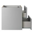 thumbnail image 4 of Wall Mount Sink Vanity Cabinet, Light Grey Gray, Wood, Hotel Bedroom Bathroom, Modern Contemporary HB33626, 4 of 9
