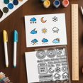 thumbnail image 2 of Weather Diary Clear Stamp for Scrapbooking Date Temperature Silicone Stamps Weeks Record Transparent Stamp for Card Making DIY Embossing Journaling, 2 of 8
