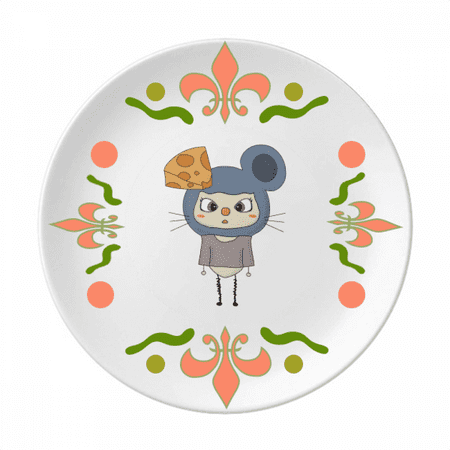 

Animal Mouse Nature Gray Cheese UU Flower Ceramics Plate Tableware Dinner Dish