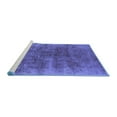 thumbnail image 2 of Ahgly Company Machine Washable Indoor Round Oriental Blue Industrial Area Rugs, 7' Round, 2 of 4