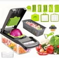 thumbnail image 4 of 16 in 1 Vegetable Chopper, Fruit and Vegetable Slicer, Onion Dicer, Food Chopper with Container, Vegetable Shredder and Onion Salad Spiralizer (Must-Have Gadgets for Home and Kitchen), 4 of 5