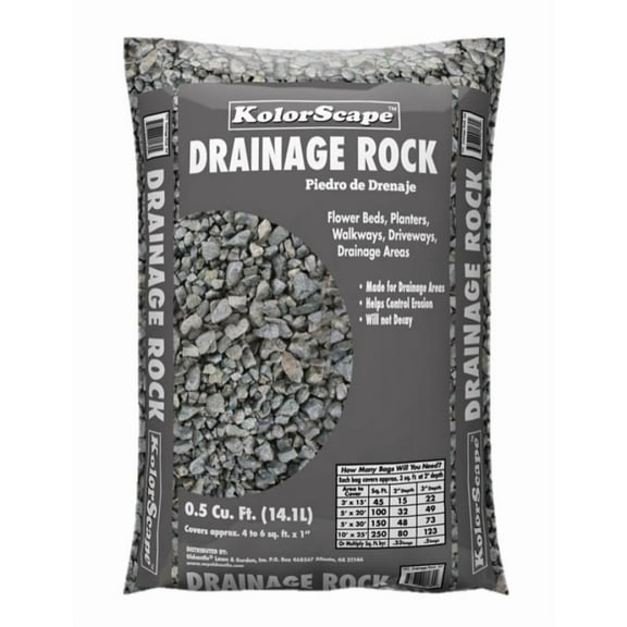 Kolor Scape 40205494 Drainage Rock 0.5 cu. ft. Decorative Stone for Landscaping
