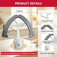 thumbnail image 4 of Flex Edge Beater for KitchenAid 4.5/5 Qt Tilt-Head Stand Mixer – Silicone Paddle, Dishwasher Safe, Flexible Silicone Edges Bowl Scraper For Kitchen Aid Accessories and Attachments (Grey), 4 of 9