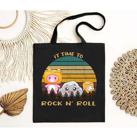 vintage It Times To Lanky Classic Arts Box Funny Rock And Roll Music Bag Gift Black Tote Bag-TH39497