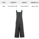 thumbnail image 2 of Mono casual para mujer, mono holgado con pantalones sin mangas y bolsillos (negro), 2 of 5