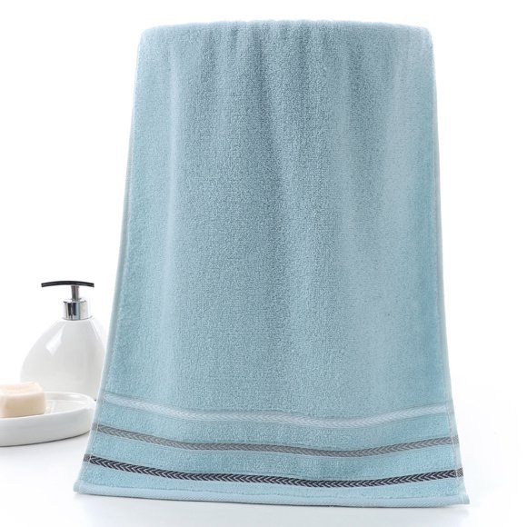 Xiao Hua 2 toallas de algodón puro de 32 hebras, toallas de mano de algodón suave, supersuaves y altamente absorbentes para ducha, piscina, spa, gimnasio y uso diario, 35 x 75 cm (azul).