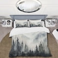 thumbnail image 2 of Grey Misty Morning Forest Horizon - Duvet Cover Set, 2 of 5