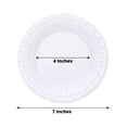 thumbnail image 3 of Efavormart Set of 10 - 7" White Round Disposable Plastic Salad Dessert Plates With Basketweave Rim for Weddings, Birthdays, Parties, Gathering, Graduation Ceremonies, Special Events, 3 of 10