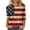 Z03 Red, variant on Conairie Womens 4th of July Shirt 3/4 Sleeve Crew Neck Loose Patriotic T Shirts With American Falg Print Holiday Commemorative Tops Red M