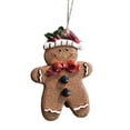 thumbnail image 2 of Jlong 1pc Gingerbread Man Ornaments for Christmas Tree Resin Gingerbread Figurines Ornaments for Christmas Tree Hanging Decorations, 2 of 9