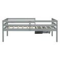 thumbnail image 2 of Twin Size Low Loft Bed with Slide, Ladder, Safety Guardrails, No Box Spring Needed,Grey, 2 of 9