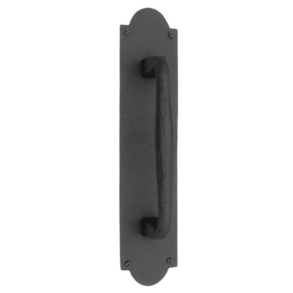 Acorn ILQBP Iron Art Hand Forged Pull with IMC Plate - Black