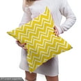 thumbnail image 4 of Ambesonne Modern Fabric by the Yard Upholstery, Chevron Pattern Yellow, 2 Yards, Yellow and White, 4 of 4