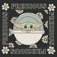thumbnail image 2 of Men's Star Wars: The Mandalorian Grogu Precious Daisies Graphic Tee Charcoal X Large, 2 of 5